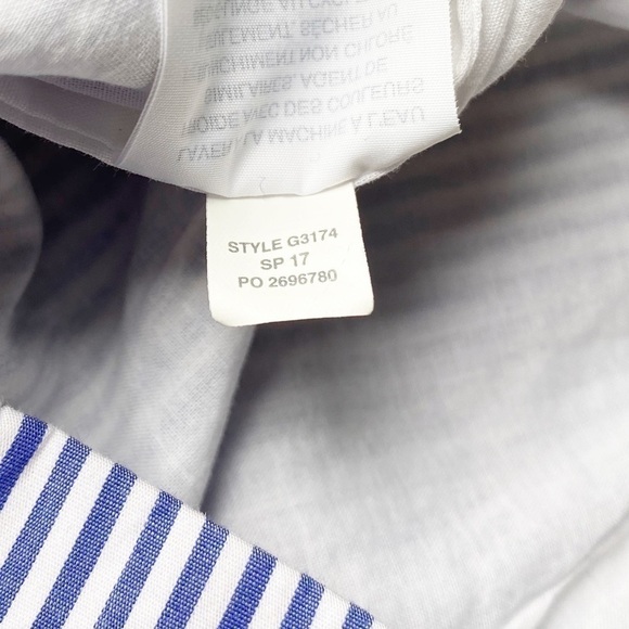 J. CREW Cuffed Wide Leg Crop Shirting Striped 4 - Picture 15 of 15